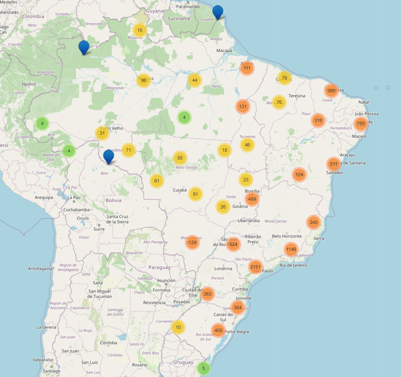 mapa de AS